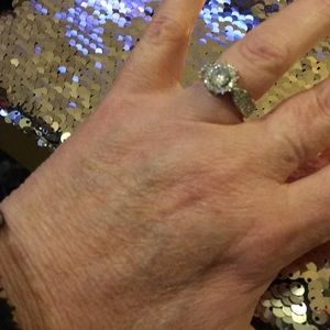 COPY - Sterling silver crystal engagement ring